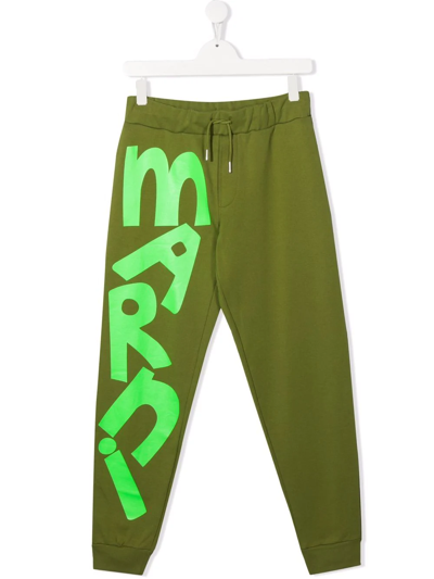 Marni Branded Sweatpants Calla Green
