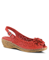 Spring Step Women's Belford Slingback Wedge Sandals Women's Shoes In Red