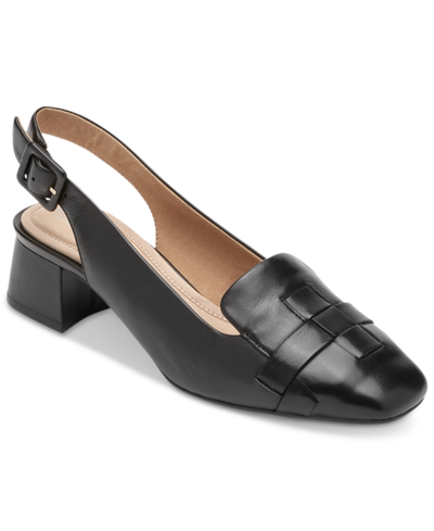 Rockport Women's Tm Esma Slingback Flats Women's Shoes In Black Leather