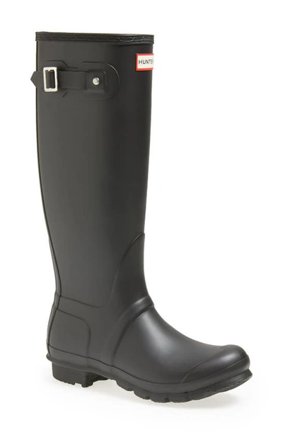 Hunter Original Tall Vegan Wellington Boots In Black