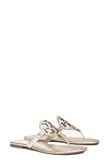 Tory Burch Miller Crystal Embellished Thong Sandals In Spark Gold