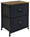 SORBUS 2 DRAWER CHEST DRESSER WITH WOOD TOP