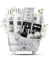 LOVERY SELF CARE GIFT BASKET, WHITE ORCHID CARE PACKAGE, BATH AND BODY GIFT SET, PAMPERING PACKAGE, 20 PIEC