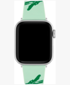 LACOSTE CROCODILE PRINT TURQUOISE SILICONE STRAP FOR APPLE WATCH 38MM/40MM