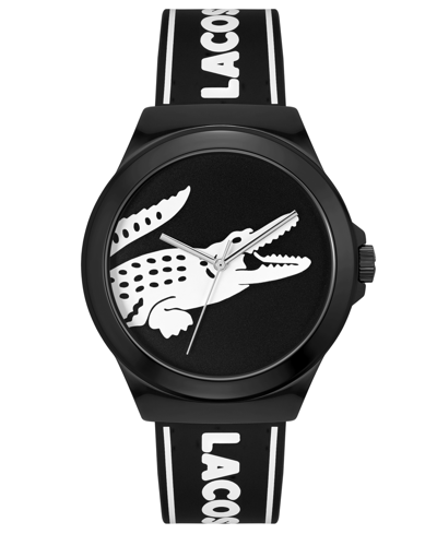 Lacoste Unisex Neocroc Black Silicone Strap Watch 43mm