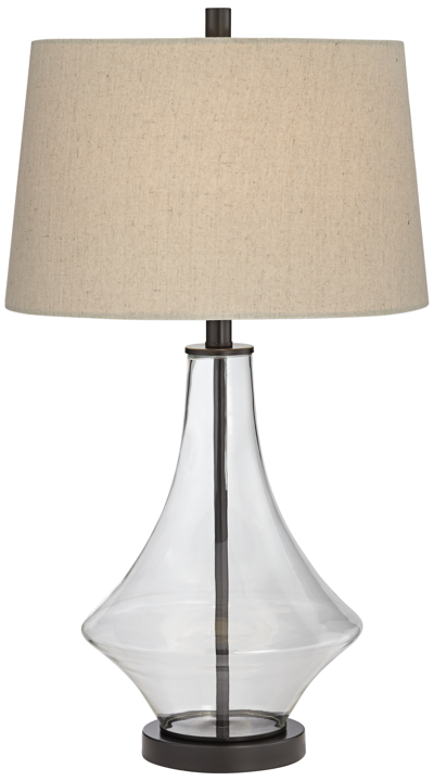 Kathy Ireland Pacific Coast 28" Simple Glass Table Lamp In Clear