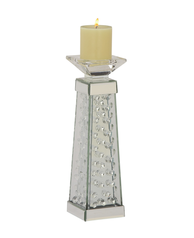 Rosemary Lane Glam Candlestick Holders In Clear