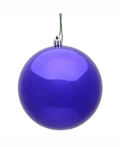 Vickerman 6" Purple Shiny Uv Treated Ball Christmas Ornament