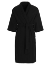 Fear Of God Cropped-sleeve Cotton-waffle Robe In Black