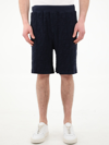 FENDI FENDI BLUE TERRY-EFFECT BERMUDA SHORTS