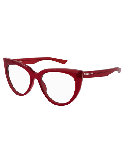 Balenciaga Womens Red Acetate Glasses