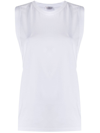 BRUNELLO CUCINELLI BRUNELLO CUCINELLI WOMEN'S WHITE COTTON TANK TOP