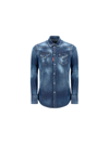 Dsquared2 Distressed-effect Button-down Denim Shirt In Default Title