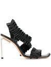 Off-white Black Allen 100 Patent Leather Sandals In Black