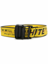 OFF-WHITE OFF-WHITE WOMEN'S YELLOW POLYESTER BELT