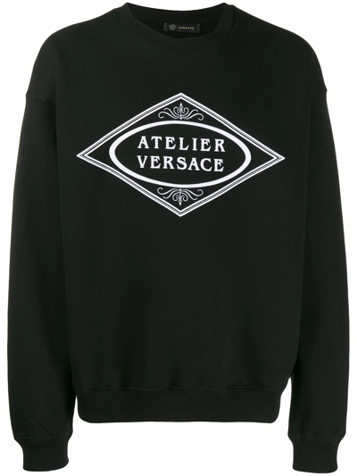Versace Men's  Black Cotton Sweatshirt