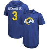 Majestic Threads Odell Beckham Jr. Royal Los Angeles Rams Player Name & Number Tri-blend Hoodie T-sh In Royal
