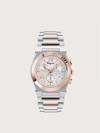 Ferragamo Vega Chrono Bracelet Watch In White