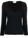 Alexander Mcqueen Inserted-bra Detail Top In Black