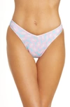 Frankies Bikinis Enzo Terry Cloth Bikini Bottoms In Daisy Dream