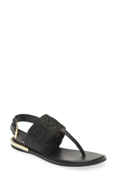 Dkny Amber Slingback Sandal In H7g Blk/ Shiny Black