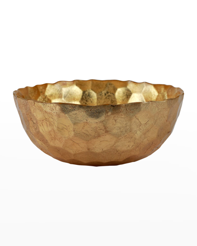 Vietri Rufolo Glass Honeycomb Bowl In Gold