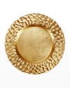 Vietri Rufolo Glass Honeycomb Service Plate Charger In Gold