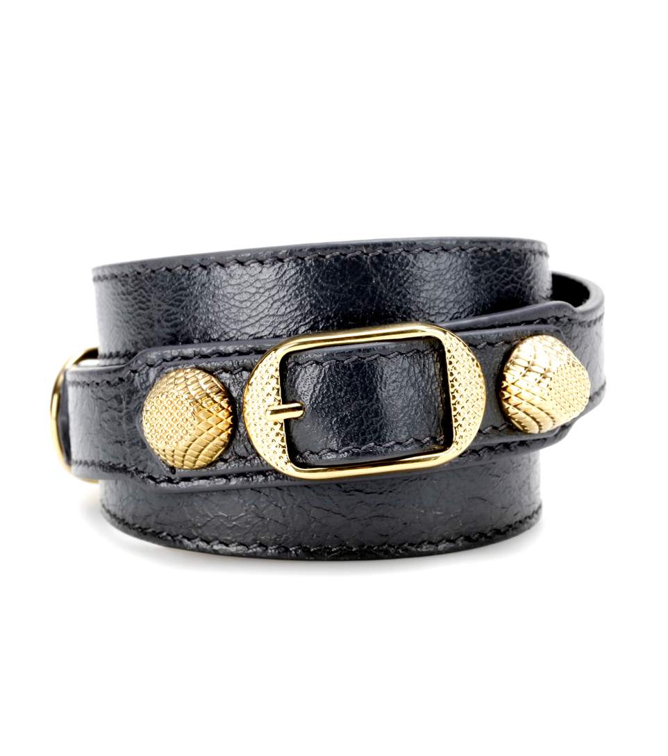 balenciaga giant leather bracelet