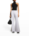 Amiri Elastic Wide-leg Sweatpants In Heather Gr