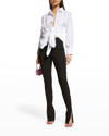 Jacquemus La Chemise Bahia Knotted Cotton Shirt In White
