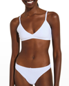 Eberjey Pima Stretch Cotton Bralette In White