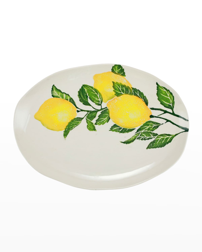 Vietri Limoni Medium Oval Platter In Yellow