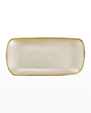 Vietri Metallic Glass Pearl Rectangular Tray In White