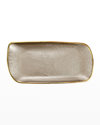 Vietri Metallic Glass Fawn Rectangular Tray