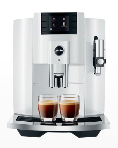 Jura E8 Automatic Coffee Machine In Piano White