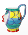 Vietri Pesci Colorati Figural Large Pitcher
