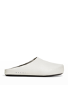 Marni Logo-letter Pebble-effect Clog Slippers In Lily/white