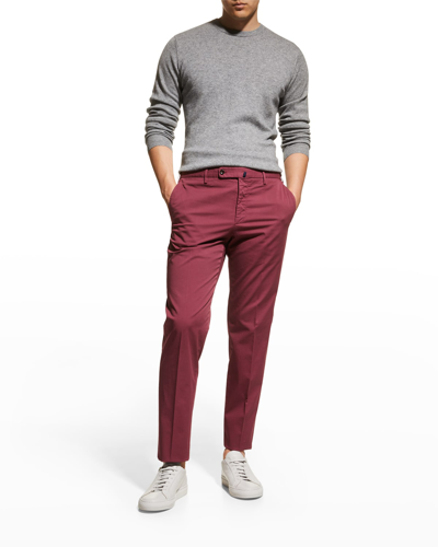 Incotex Men's Tapered Cotton Pants In 126rosa Scuro