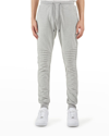 NANA JUDY MEN'S THE BLEECKER PINTUCK KNEE TRACK PANTS - BCI COTTON