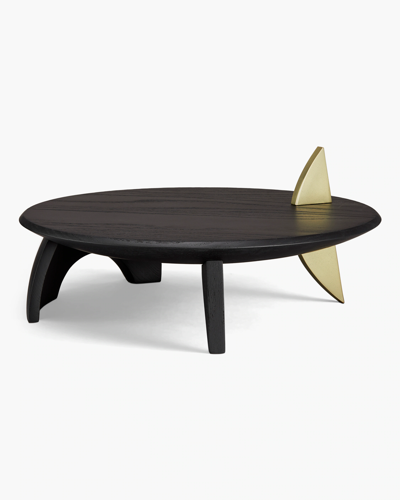 L'objet Kelly Behun Leaf Flat Platter On Stand In Multi