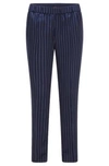 HUGO BOSS RELAXED-FIT TROUSERS IN PINSTRIPE FABRIC WITH CROPPED LENGTH