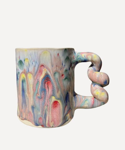 Harlie Brown Studio Melted Candy Wiggle Mug In Multicoloured