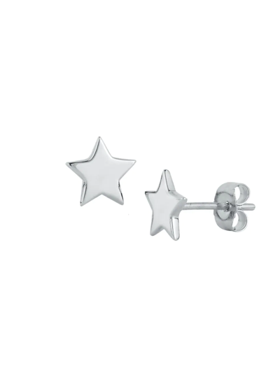 Nephora Women's 14k White Gold Star Stud Earrings