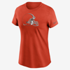 Nike Women's Orange Cleveland Browns Logo Essential T-shirt In Orange