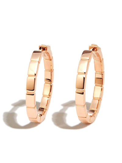 Anita Ko 18kt Rose Gold Bunny Hoop Earrings In Pink