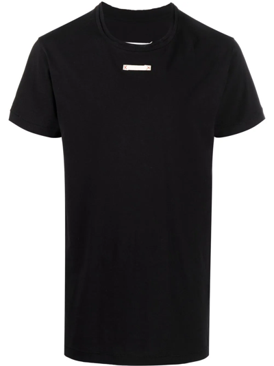 Maison Margiela Four Stitches Hanging-loop Cotton-jersey T-shirt In Blue