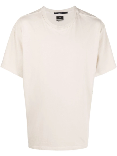 Ksubi Cross-motif Cotton T-shirt In Nude