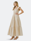 Free The Roses Maxi Sweetheart With Raw Edge Details In White