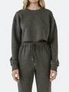 Grey Lab Loungewear Cropped Sweatshirt In Green