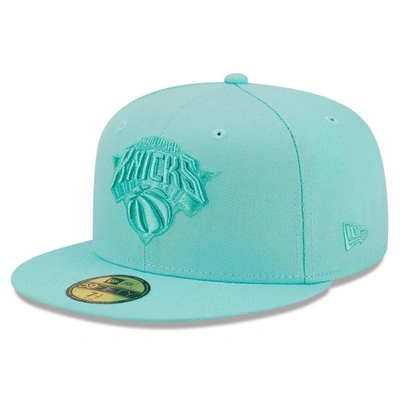 New Era Turquoise New York Knicks Colour Pack 59fifty Fitted Hat